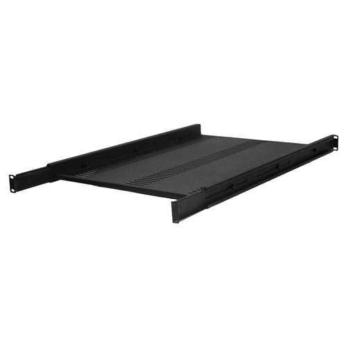19" FIXED SHELF VENTED HEAVY DUTY SHELF, 1U, 26"D, BLACK (questm_ES0519-0126)