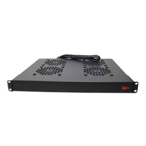 19" HORIZONTAL FAN, 4 x 80 CFM, 1U, BLACK (questm_F19-6004)