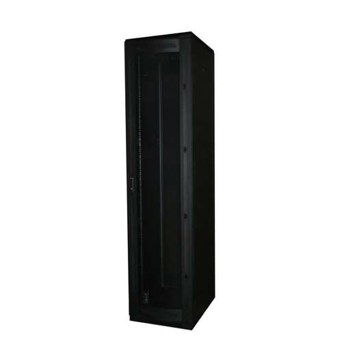6FT FLOOR ENCLOSURE, VENTED MESH DOOR, 23"W X 23"D, 42U, BLACK (questm_FE7019-42-02)