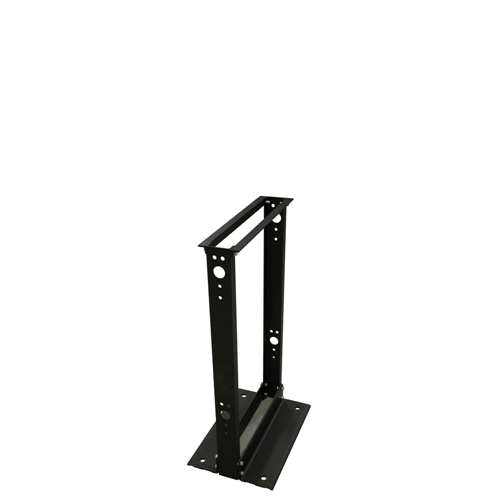 3FT 2-POST 19" OPEN FRAME ALUMINUM FLOOR RACK, 20U, BLACK (questm_FR1903-20-02)
