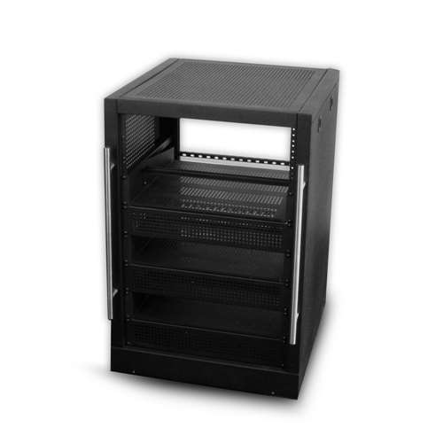 3FT HOME THEATER RACK W/SHELVES, 19" X 25", 16U, BLACK (questm_HT6019-16-02)