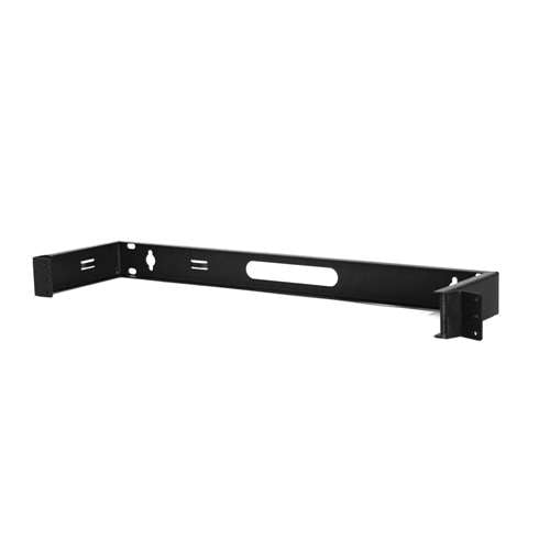 19" HINGED WALL MOUNT BRACKET, 6"D, 1U, BLACK (questm_WB19-0106H)