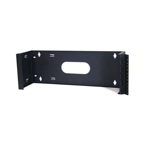 19" HINGED WALL MOUNT BRACKET, 6"D, 4U, BLACK (questm_WB19-0406H)