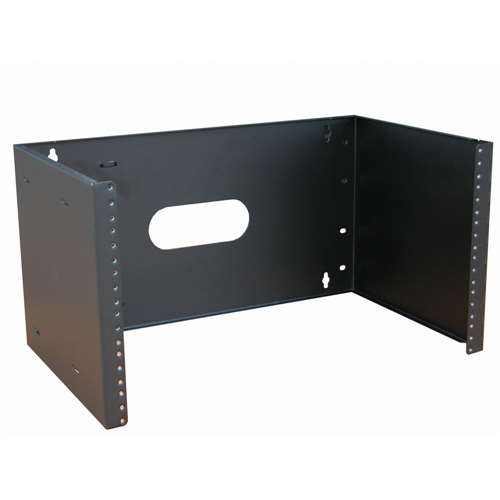 19" NON-HINGED WALL MOUNT BRACKET, 12"D, 6U, BLACK (questm_WB19-0612N)