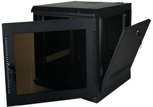 DEEP WALL ENCLOSURE, FRONT/SIDE ACCESS, 23"H X 21"W X 20"D, 11U, BLACK (questm_WM2019-11-02D)