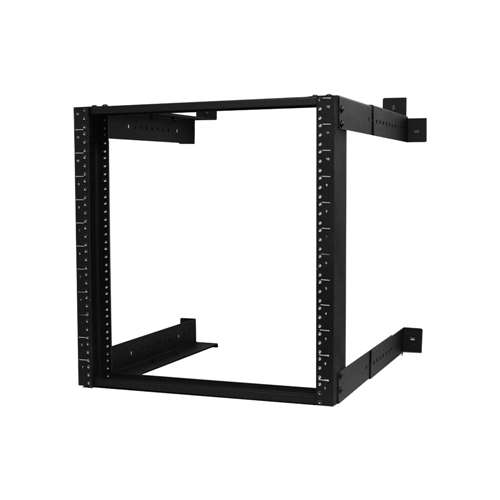 2FT OPEN FRAME WALL RACK, 18"-26" ADJUSTABLE DEPTH, 12U, BLACK (questm_WR1921-12-02)