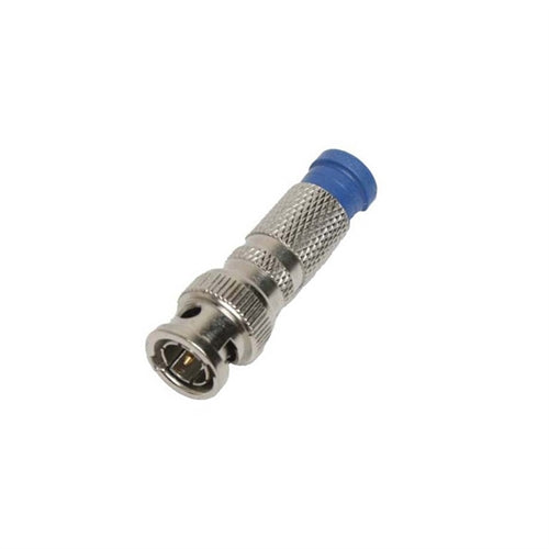 BNC(M), COMPRESSION, RG6 QUAD, 75 OHM, BLUE (questt_COM-2016)