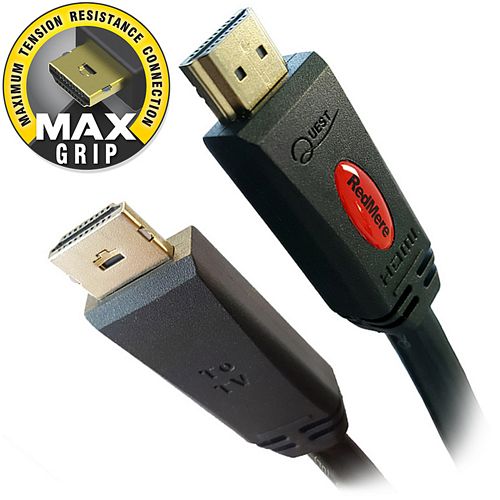 100FT HDMI(M-M) 4K2K REDMERE CABLE HS/ENET, 24AWG, BK/RD (questt_HDI-2100)