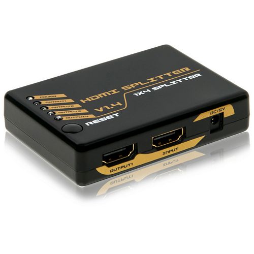 HDMI 1X4 V1.4 SPLITTER, 4K2K@60HZ, HDCP1.4 (questt_HDI-4414)