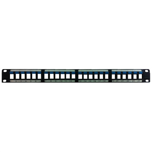 24 PORT UNLOADED HIGH-DENSITY KEYSTONE PATCH PANEL (questt_NBP-2224)