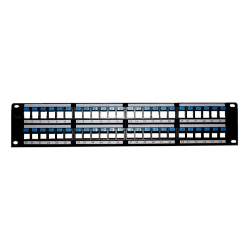 48 PORT UNLOADED HIGH-DENSITY KEYSTONE PATCH PANEL (questt_NBP-2248)