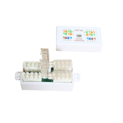 CAT5E TOOLESS INLINE UTP 110IDC CONJUNCTION BOX, WHITE (questt_NCB-5018)