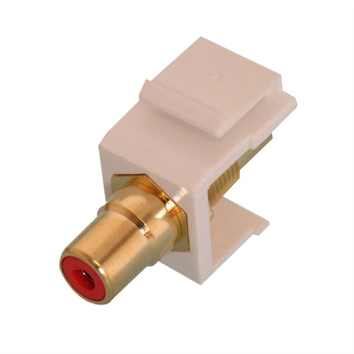 RCA KEYSTONE MODULE, GOLD W/RED INSERT, WHITE (questt_NIN-1401)