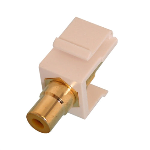 RCA KEYSTONE MODULE, GOLD W/YELLOW INSERT, WHITE (questt_NIN-1402)