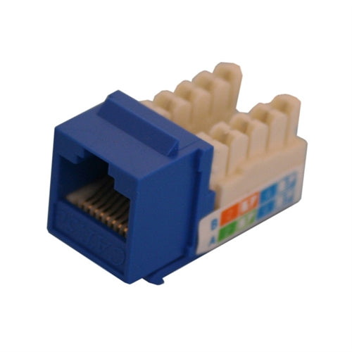 CAT5E TOOLESS KEYSTONE JACKS, 8P8C, BLUE, UL (questt_NKJ-5402)