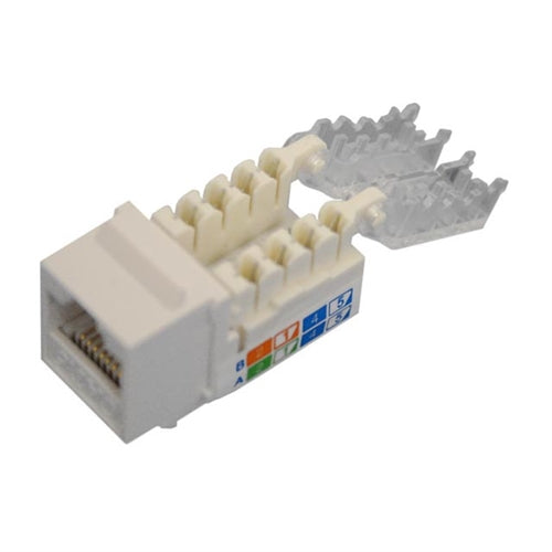 CAT6 TOOLESS KEYSTONE JACKS, 8P8C, WHITE, UL (questt_NKJ-6408)