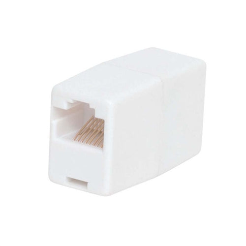 RJ11 INLINE COUPLER, 6P4C, CROSS-WIRED, WHITE (questt_NTC-1422)
