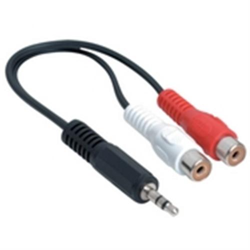 Y-CABLE - STEREO 3.5MM PLUG TO 2 RCA JA (VCA-7010)