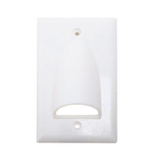 Wall Plate; Polished Single-Gang for Bulk Cable - Black (VHT-8103)