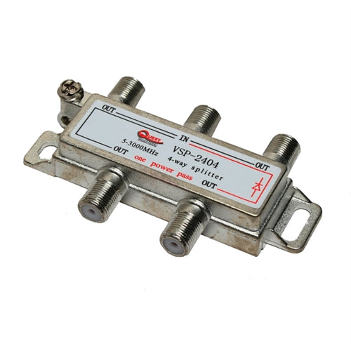 SATELLITE SPLITTER, 4-WAY, HORIZONTAL, 3GHZ (questt_VSP-2404)
