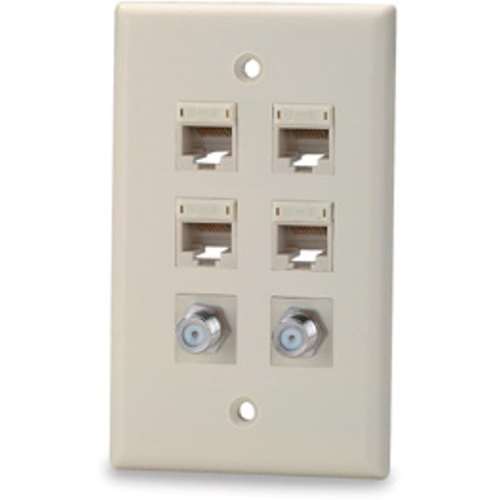 6-Port Single Gang Keystone (SKF-6-GY)