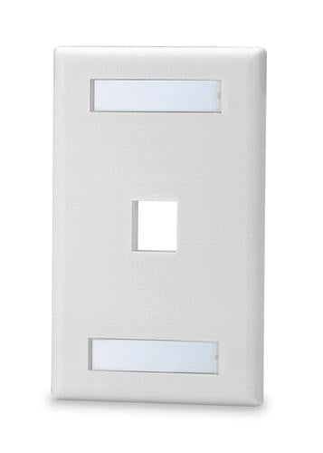 1-Port Single Gang Faceplate (sign_SKFL-1-WH)