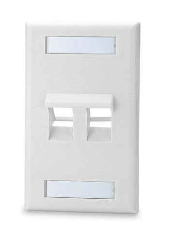 2-Port Single Gang Angled (SKFLA-2-WH)
