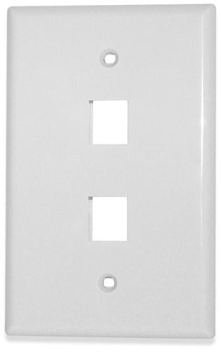 2-Port Single Gang Oversize (SKFM-2-WH)