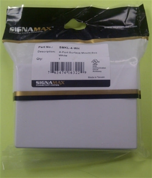 4-Port Surface Mount Box (SMKL-4-WH)