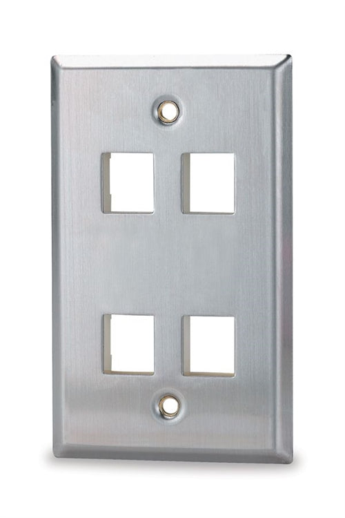 4-Port Single Gang Stainless (SSKF-4)