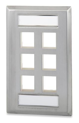 6-Port Single Gang Faceplate (SSKFL-6)