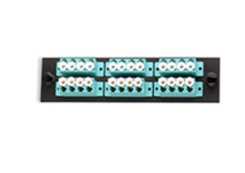 UFE-B-12LC-G 24 Fiber (6 Quad) LC MM 10G Adapter Plate Aqua (UFE-B-12LC-G)