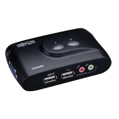 2-Port Compact USB KVM Switch w/Audio and Cable (tripp_B004-VUA2-K-R)