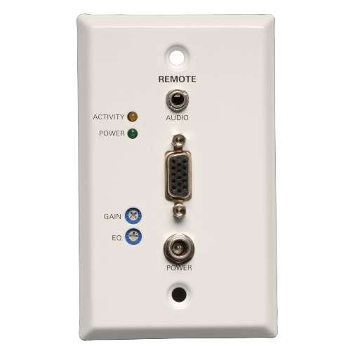 VGA and Audio over Cat5 Receiver - 110-type Wallplate (tripp_B132-100A-WP-1)