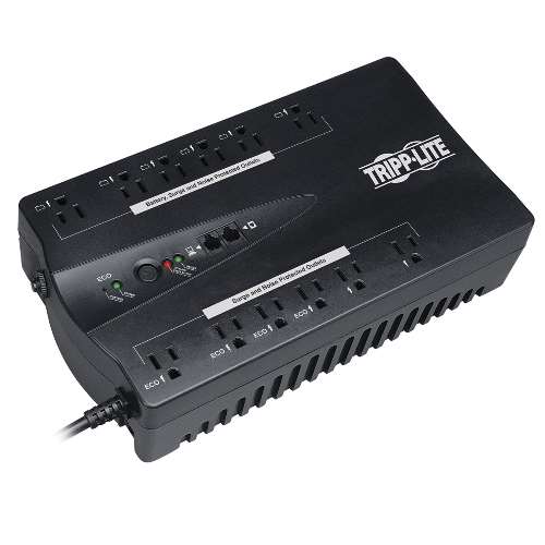 "ECO Series 120V 900VA 480W Energy-Saving Standby UPS with USB port, Muted Alarm and 12 Outlets" (tripp_ECO900UPSM)