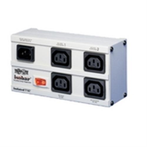 "Isobar 4-Outlet 200-240V Surge Protector, 2M Cord, 680 Joules" (tripp_EURO-4)