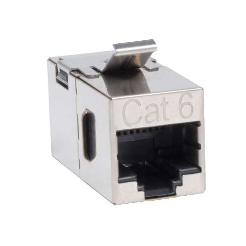 Cat6 Straight Through Modular Shielded In-line Snap-in Coupler (RJ45 F/F) (tripp_N235-001-SH)