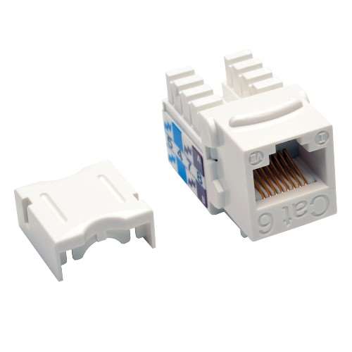 Cat6/Cat5e 110 Style Punch Down Keystone Jack - White (tripp_N238-001-WH)