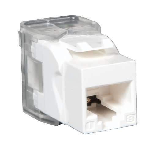 Toolless Cat6/5e Keystone Jack - White (tripp_N238-001-WH-TF)