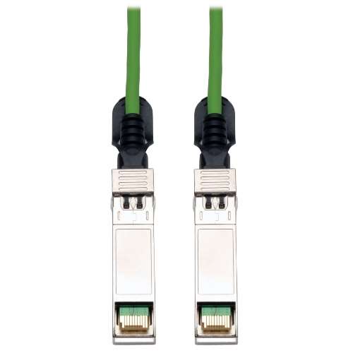 "SFP+ 10Gbase-CU Passive Twinax Copper Cable, Green, 5M (16-ft.)" (tripp_N280-05M-GN)