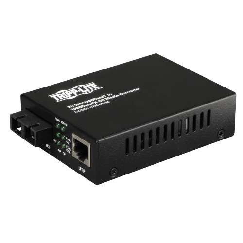 Fiber Optic - 10/100/1000BaseT to 1000BaseFX-SC Gigabit Media Converter (tripp_N785-001-SC)