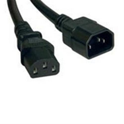 "Heavy-Duty Power Extension Cord, 15A, 14AWG (IEC-320-C14 to IEC-320-C13), 2-ft." (tripp_P005-002)