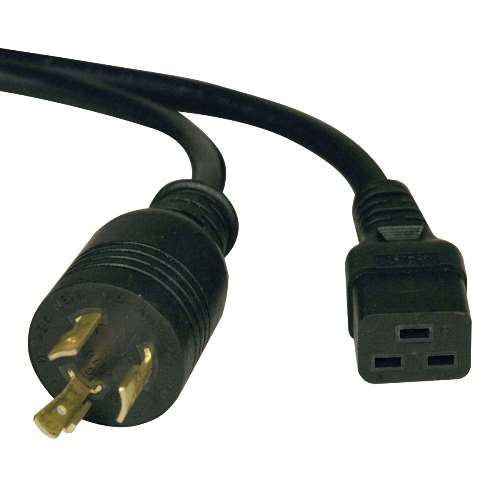 "Heavy-Duty Power Extension Cord for PDU and UPS, 20A, 12AWG (IEC-320-C19 to NEMA L6-20P), 10-ft." (tripp_P040-010)