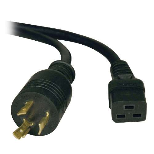 "Heavy-Duty Power Extension Cord for PDU and UPS, 12AWG (IEC-320-C19 to NEMA L6-20P), 12-ft." (tripp_P040-012)