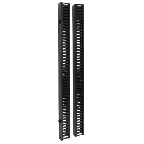 SmartRack 6-ft. (1.8 m) Vertical Cable Manager - Double finger duct with cover & toolless mounting (tripp_SRCABLEDUCTVRT)