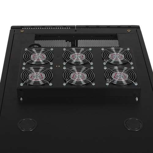 "SmartRack Roof-Mounted Fan Panel - 6-120V high-performance fans; 630 CFM, 5-15P plug" (tripp_SRFANROOF)