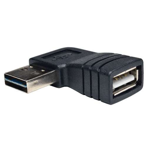 Universal Reversible USB 2.0 Hi-Speed Adapter (Reversible A to Right Angle A M/F) (tripp_UR024-000-RA)