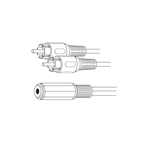 3.5 mm Stereo Jack to 2-RCA Male Plugs "Y" Adapter (110422)