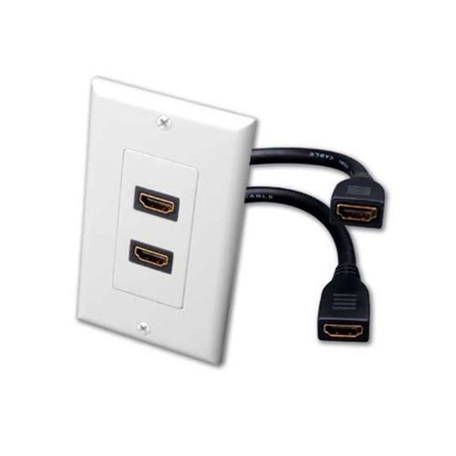 Vanco 120932X 2 Sockets Slim Line Audio/Video Faceplate: Electronics (120932X)