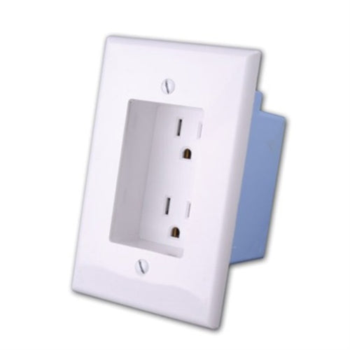 Rapid Link Power by Vanco - Recessed AC Duplex Outlet Plate (168921-AL)